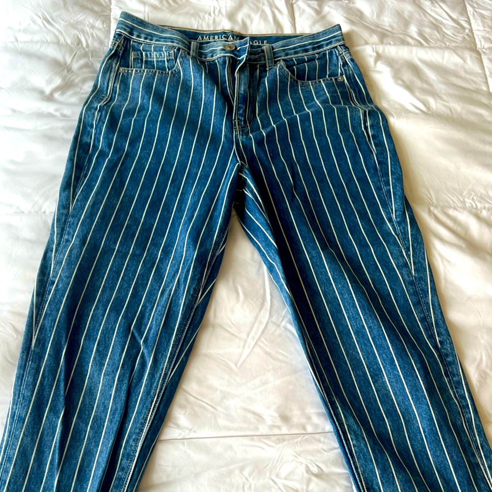American eagle striped jeans